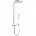 Raindance Select E 360  termosztátos showerpipe, króm-fehér felülettel