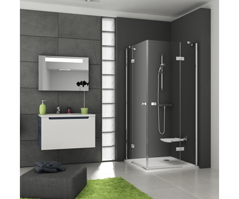 Smartline négyrészes sarokbelépős zuhanykabin SMSRV4-90 Króm+Transparent