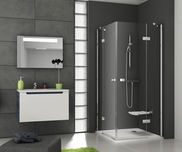 Smartline négyrészes sarokbelépős zuhanykabin SMSRV4-90 Króm+Transparent