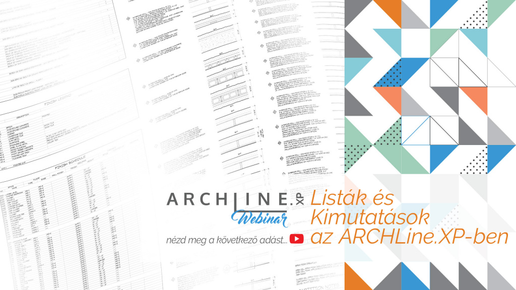 Listák és kimutatások az ARCHLine.XP-ben